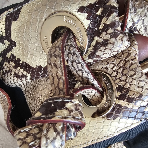 Kate Spade Rare Snake Skin Hobo Drawstring Bag - Picture 11 of 16